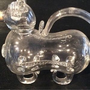 Mid Century Danish Clear Glass Dog Decanter Snapshund By Holmegaard C.1960’s